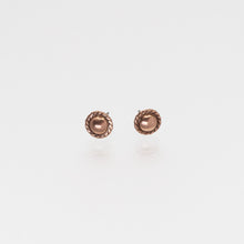 Load image into Gallery viewer, Solid Copper Stud Earrings - Rope Border UrbanroseNYC