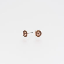 Load image into Gallery viewer, Solid Copper Stud Earrings - Rope Border UrbanroseNYC