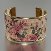 Load image into Gallery viewer, Portuguese Cork Channel Cuff - Dusty Rose - 1.5 inches - UrbanroseNYC
