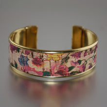 Load image into Gallery viewer, Portuguese Cork Channel Cuff - Dusty Rose - .75 inches - UrbanroseNYC