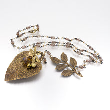 Load image into Gallery viewer, Vintage Style Leaf Pendant - Cottonwood Leaf Style II - Vintage Style Leaf Pendant - Cottonwood Leaf Style II - UrbanroseNYC