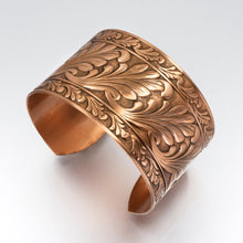 Load image into Gallery viewer, Solid Copper Cuff - Scroll Design UrbanroseNYC