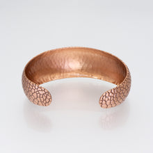 Load image into Gallery viewer, Solid Copper Domed Cuff - Snakeskin Design UrbanroseNYC
