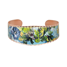 Load image into Gallery viewer, Copper Art Cuff - Van Gogh Vase with Lilacs, Daisies & Anemones - UrbanroseNYC