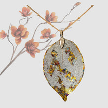 Load image into Gallery viewer, Real Leaf Pendant - Gilded, Large - Coffee / 30 inches - UrbanroseNYC