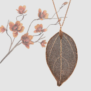 Real Leaf Pendant - Plain - Copper - UrbanroseNYC