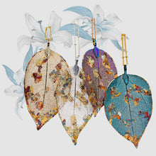 Load image into Gallery viewer, Real Leaf Pendant - Gilded, Large - Real Leaf Pendant - Gilded, Large - UrbanroseNYC