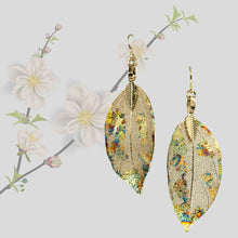 Load image into Gallery viewer, Real Leaf Earrings - Gilded - Real Leaf Earrings - Gilded - UrbanroseNYC