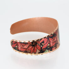 Load image into Gallery viewer, Copper Art Cuff - Alphonse Mucha Ruby