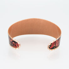 Load image into Gallery viewer, Copper Art Cuff - Alphonse Mucha Ruby