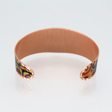 Load image into Gallery viewer, Copper Art Cuff - Kandinsky Squares With Concentric Circles