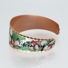 Load image into Gallery viewer, Copper Art Cuff - Van Gogh Blossoming Almond Branch - UrbanroseNYC