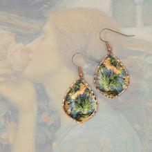 Load image into Gallery viewer, Copper Art Earrings - Van Gogh Crown Imperial Fritillaries in a Copper Vase