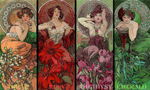 Load image into Gallery viewer, Copper Art Cuff - Alphonse Mucha Ruby