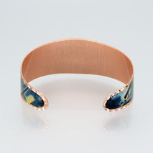 Load image into Gallery viewer, Copper Art Cuff -Wassily Kandinsky Blue Painting - UrbanroseNYC