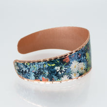 Load image into Gallery viewer, Copper Art Cuff - Van Gogh - Still Life Cornflowers & Poppies - UrbanroseNYC