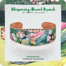 Load image into Gallery viewer, Copper Art Cuff - Van Gogh Blossoming Almond Branch - UrbanroseNYC