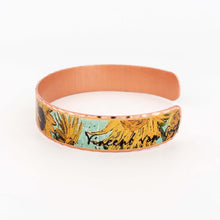 Load image into Gallery viewer, Copper Art Bracelet - Van Gogh Sunflowers - UrbanroseNYC