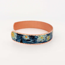 Load image into Gallery viewer, Copper Art Bracelet - Van Gogh Starry Night - UrbanroseNYC
