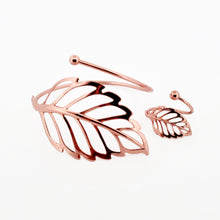 Load image into Gallery viewer, Solid Copper Leaf Bypass Bracelet - UrbanroseNYC