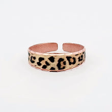 Load image into Gallery viewer, Copper Art Ring - Leopard Print - UrbanroseNYC