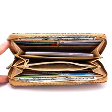 Load image into Gallery viewer, Portuguese Cork Wallet - Floral Garden Top View UrbanroseNYC