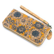 Load image into Gallery viewer, Portuguese Cork Wallet - Sunflowers UrbanroseNYC