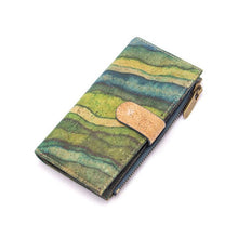 Load image into Gallery viewer, Portuguese Cork Wallet, - Green Waves UrbanroseNYC