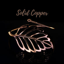 Load image into Gallery viewer, Solid Copper Leaf Bypass Bracelet - UrbanroseNYC