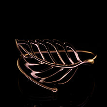 Load image into Gallery viewer, Solid Copper Leaf Bypass Bracelet - UrbanroseNYC