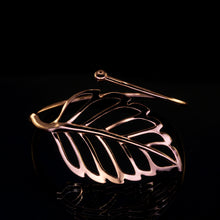 Load image into Gallery viewer, Solid Copper Leaf Bypass Bracelet - UrbanroseNYC