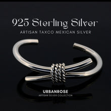 Load image into Gallery viewer, Taxco Sterling Silver Modernist Silver Cuff Bracelet - UrbanroseNYC