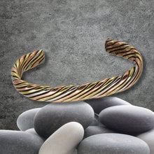 Load image into Gallery viewer, Heavy Twisted Wire Copper Mixed Metal Bracelet - UrbanroseNYC