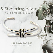 Load image into Gallery viewer, Taxco Sterling Silver Modernist Silver Cuff Bracelet - UrbanroseNYC