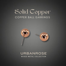 Load image into Gallery viewer, Copper Ball Stud Earrings - UrbanroseNYC