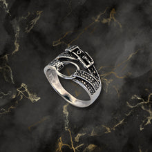 Load image into Gallery viewer, Taxco Sterling Silver Buckle Ring - UrbanroseNYC