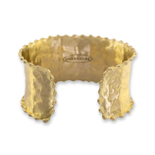 Load image into Gallery viewer, Solid Brass Statement Cuff Bracelet With Fluted Edges