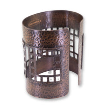 Load image into Gallery viewer, Solid Antiqued Copper Extra Wide Cuff
