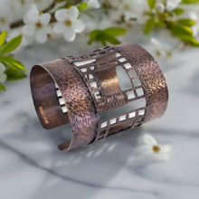 Load image into Gallery viewer, Solid Antiqued Copper Extra Wide Cuff