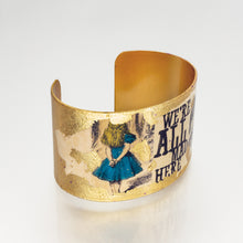 Load image into Gallery viewer, Gilded Cuff Bracelet - We're All Mad Here UrbanroseNYC