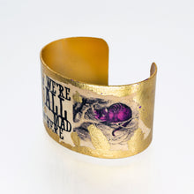 Load image into Gallery viewer, Gilded Cuff Bracelet - We're All Mad Here UrbanroseNYC