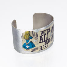 Load image into Gallery viewer, Gilded Cuff Bracelet - We're All Mad Here UrbanroseNYC