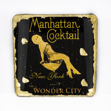 Load image into Gallery viewer, Gilded Coaster - Manhattan Cocktail UrbanroseNYC