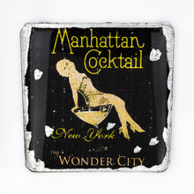 Load image into Gallery viewer, Gilded Coaster - Manhattan Cocktail UrbanroseNYC