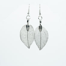Load image into Gallery viewer, Mini Real Leaf Earrings - Silver - Mini Real Leaf Earrings - Silver - UrbanroseNYC
