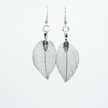 Load image into Gallery viewer, Mini Real Leaf Earrings - Silver - Mini Real Leaf Earrings - Silver - UrbanroseNYC