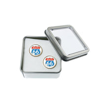 Load image into Gallery viewer, Altered Art Cufflinks - Route 66 - Altered Art Cufflinks - Route 66 - UrbanroseNYC
