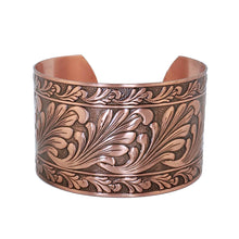 Load image into Gallery viewer, Solid Copper Cuff - Scroll Design UrbanroseNYC