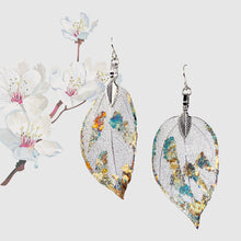 Load image into Gallery viewer, Real Leaf Earrings - Gilded, Silver - Real Leaf Earrings - Gilded, Silver - UrbanroseNYC