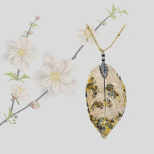 Load image into Gallery viewer, Real Leaf Pendant - Gilded, Small - Gold / 24 inches - UrbanroseNYC